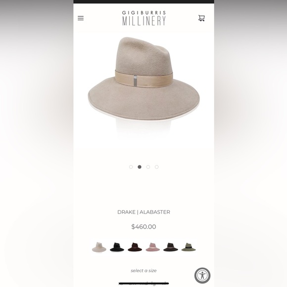 Gigi Burris Millinery DRAKE | ALABASTER hate.no tag,never worn - Picture 3 of 9